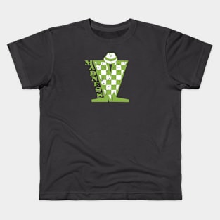 Madness Vintage Checkerboard Green & White Kids T-Shirt